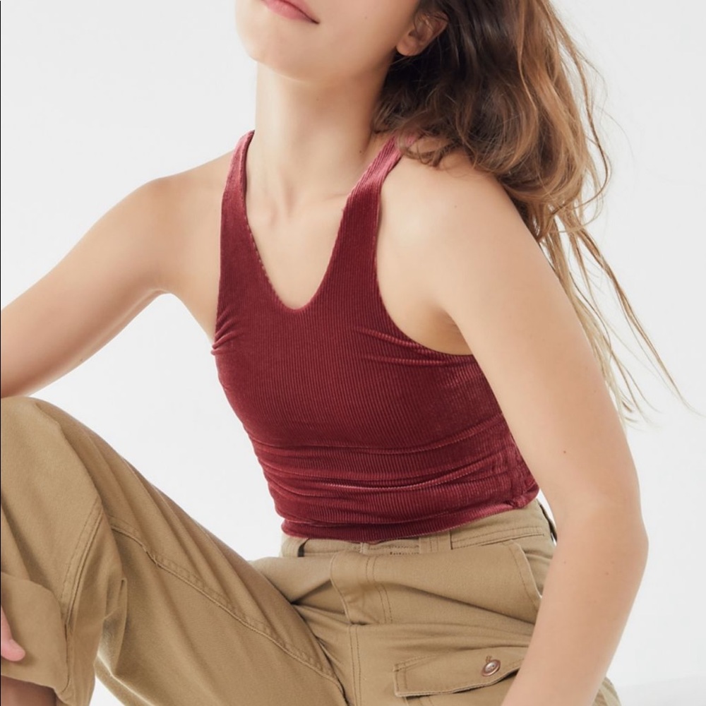 Urban Outfitters Ribbed V-Neck Tank Top